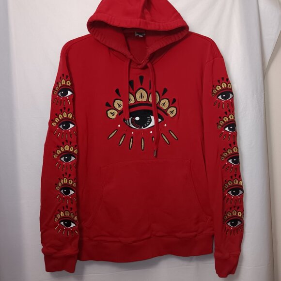 KENZO RED EYE EMBROIDERY HOODIE SWEATSHIRT - Picture 15 of 15